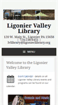 Mobile Screenshot of ligonierlibrary.org
